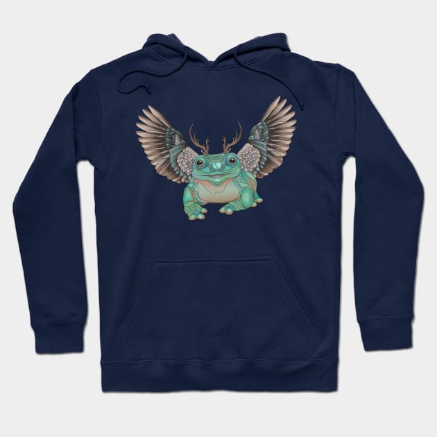 Frog with Wings, Tiny Majestic Hoodie by O GRIMLEY